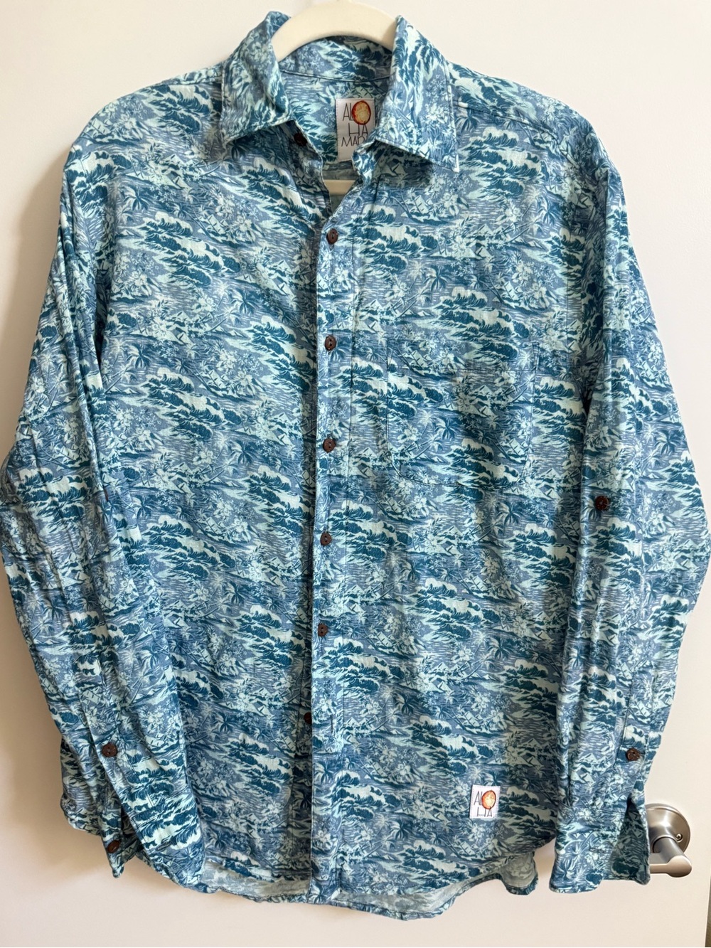 ALOHA MARINA Lanikai Linen Blend Shirt Small - Picture 2 of 10